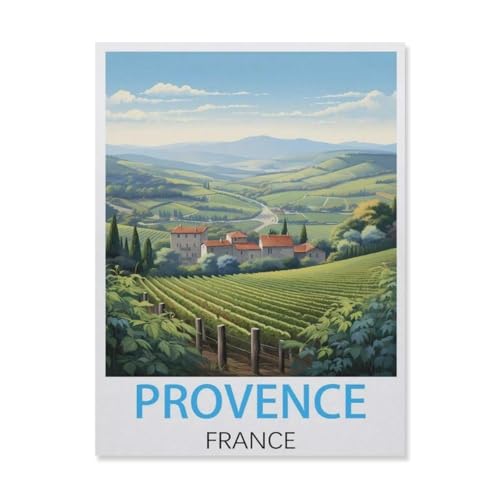 PGCKSK 3D DIY Diamond Painting Set，Provence, Frankreich，Runder Diamant-Kreuzstich, handgestickte Familie Wanddekoration Malerei（50 x 60 cm/19.68 x 23.62 Zoll）-FM70 von PGCKSK