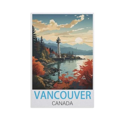 PGCKSK 3D DIY Diamond Painting Set，Vancouver, Kanada，Runder Diamant-Kreuzstich, handgestickte Familie Wanddekoration Malerei（40 x 50 cm/15.74 x 19.68 Zoll）-FO70 von PGCKSK