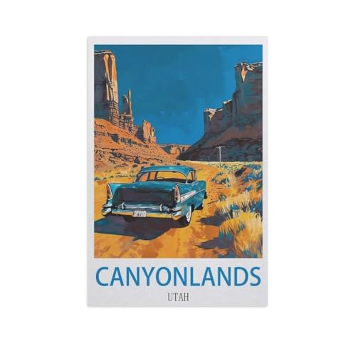PGCKSK 5D DIY Diamantmalerei Kit，Canyonlands, Utah，Kristallmosaik Vollbohrer Round Diamantmalerei Stickerei Zubehör（50 x 60 cm/19.68 x 23.62 Zoll）-GD29 von PGCKSK