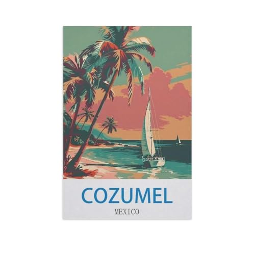 PGCKSK 5D DIY Diamond Painting Set，Cozumel, Mexiko，Runder Diamant Kreuzstich, Mosaik Raumdekoration Malerei（50 x 60 cm/19.68 x 23.62 Zoll）-GF7 von PGCKSK
