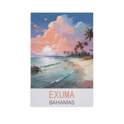 PGCKSK 5D DIY Diamond Painting Set，Exuma, Bahamas，Runder Diamant Kreuzstich, Mosaik Raumdekoration Malerei（50 x 60 cm/19.68 x 23.62 Zoll）-FO7 von PGCKSK