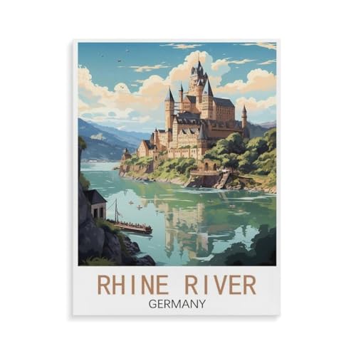 PGCKSK 5D DIY Diamond Painting Set，Rhein, Deutschland，Runder Diamant Kreuzstich, Mosaik Raumdekoration Malerei(40x50cm)-W51 von PGCKSK
