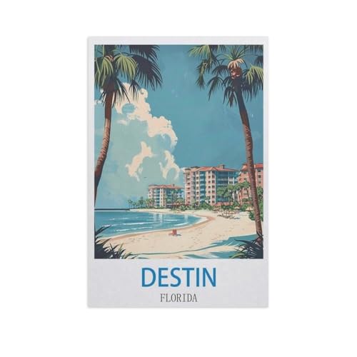 PGCKSK 5D Diamond Painting，Destin, Floride，DIY-Stickerei, runder Diamant-Kreuzstich, Heimdekoration（40 x 50 cm/15.74 x 19.68 Zoll）-GD42 von PGCKSK