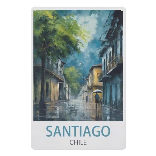 PGCKSK 5D diy Diamond Painting，Santiago Chile，Full Round Diamantstickerei Mosaik Kreuzstichmuster Perlenstickerei Home Deco（30 x 40 cm/11.81 x 15.74 Zoll）-AE17 von PGCKSK