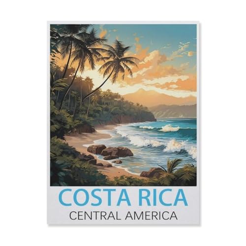 PGCKSK Costa Rica, Mittelamerika，Full Round Diamond 5D DIY Diamond Painting 3D Stickerei Kreuzstich Mosaik Gemälde Dekor（40 x 50 cm/15.74 x 19.68 Zoll）-FN25 von PGCKSK