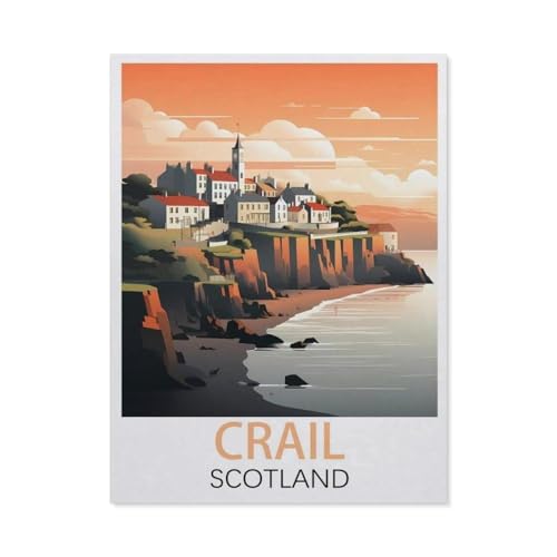 PGCKSK Crail, Schottland，Diamant-Malerei-Sets für Erwachsene – 5D-Diamant-Malerei-Kit, Vollbohrer Diamant-Kunst-Kits für Zuhause Wanddekoration（40 x 50 cm/15.74 x 19.68 Zoll）-DL53 von PGCKSK