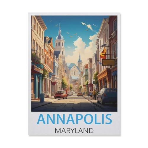 PGCKSK DIY 5D Diamond Painting，Annapolis, Maryland，Round Diamond Cross Stitch, Used for Room Decoration（50 x 60 cm/19.68 x 23.62 Zoll）-FN15 von PGCKSK