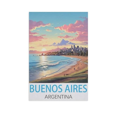 PGCKSK DIY 5D Diamond Painting，Buenos Aires Argentinien，Round Diamond Cross Stitch, Used for Room Decoration（50 x 60 cm/19.68 x 23.62 Zoll）-FP95 von PGCKSK