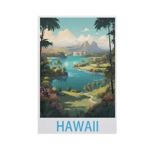 PGCKSK DIY 5D Diamond Painting，Hawaii，Round Diamond Cross Stitch, Used for Room Decoration（30 x 40 cm/11.81 x 15.74 Zoll）-FO75 von PGCKSK