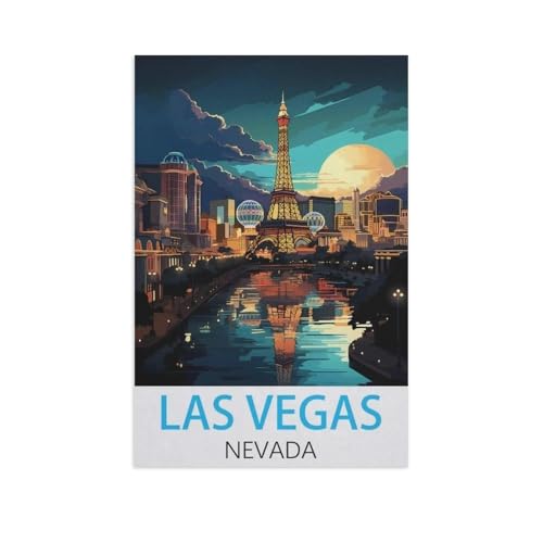 PGCKSK DIY 5D Diamond Painting，Las Vegas, Nevada，Round Diamond Cross Stitch, Used for Room Decoration（40 x 50 cm/15.74 x 19.68 Zoll）-FP35 von PGCKSK