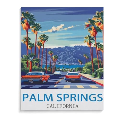 PGCKSK DIY 5D Diamond Painting,Vintages Reiseplakat Palm Springs Kalifornien,Round Diamond Cross Stitch, Used for Room Decoration(40x50cm I72 PGCKSK DIY 5D Diamond Painting,Vintages Reiseplakat Palm Springs Kalifornien,Round Diamond Cross Stitch, Used for Room Decoration(40x50cm I72 von PGCKSK