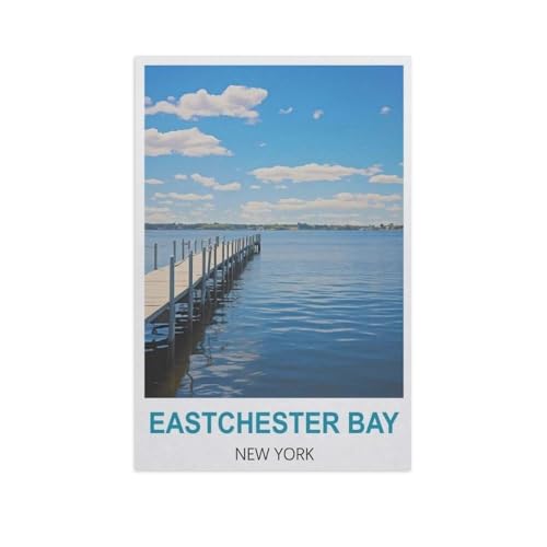 PGCKSK DIY 5D Diamond Painting Cross Stitch，Eastchester Bay, New York，Round Drill Arts Diamond Embroidery Rhinestones Painting Beadwork（40 x 50 cm/15.74 x 19.68 Zoll）-GG61 von PGCKSK