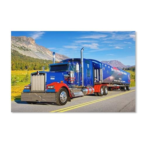 PGCKSK DIY 5D Diamond Painting Kit，LKW，Vollstrass Kreuzstich, Rundstickerei-Kit, Mosaik handgemachtes Geschenk（50x60cm）-D50 von PGCKSK