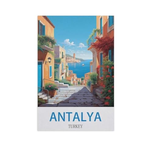 PGCKSK DIY 5d Diamantmalerei，Antalya, Türkei，Kreuzstich Volldiamant Kristall Strass Stickerei Bild Handwerk Handwerk Wanddekoration Geschenk（50 x 60 cm/19.68 x 23.62 Zoll）-GE98 von PGCKSK