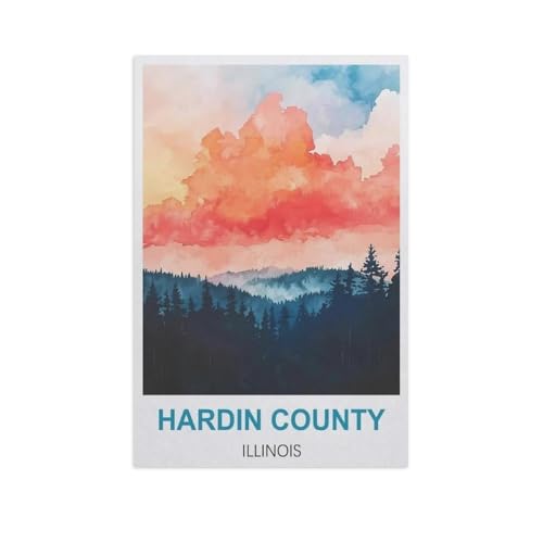 PGCKSK DIY 5d Diamantmalerei，Hardin County, Illinois，Kreuzstich Volldiamant Kristall Strass Stickerei Bild Handwerk Handwerk Wanddekoration Geschenk（40 x 50 cm/15.74 x 19.68 Zoll）-GH38 von PGCKSK