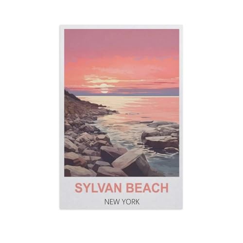 PGCKSK DIY 5d Diamantmalerei，Sylvan Beach, New York，Kreuzstich Volldiamant Kristall Strass Stickerei Bild Handwerk Handwerk Wanddekoration Geschenk（30 x 40 cm/11.81 x 15.74 Zoll）-GG58 von PGCKSK