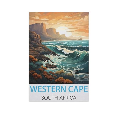 PGCKSK DIY 5d Diamond Malerei Kits für Erwachsene Kinder，Western Cape, Südafrika，Vollrunde Diamond Stickkits Cross -Stitch Kristall Strassbilder Kunsthandwerk Home Wall Decoration（50 x 60 cm）-FO96 von PGCKSK
