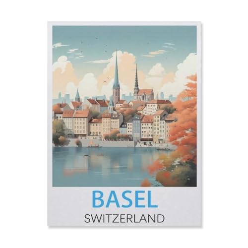 PGCKSK DIY Diamond Painting Set，Basel, der Schweiz，Diamantmalerei, handgemachte Stickerei Geschenke für Erwachsene/Kinder（30 x 40 cm/11.81 x 15.74 Zoll）-FM91 von PGCKSK