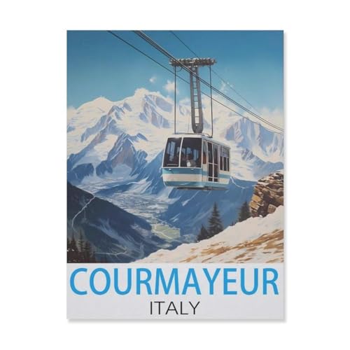 PGCKSK DIY Diamond Painting Set，Courmayeur, Italien，Diamantmalerei, handgemachte Stickerei Geschenke für Erwachsene/Kinder（30 x 40 cm/11.81 x 15.74 Zoll）-FL31 von PGCKSK