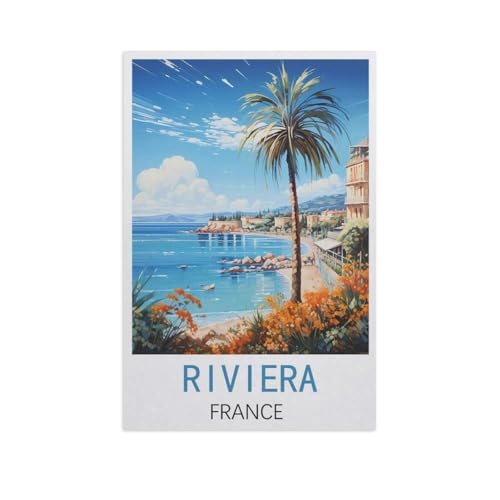 PGCKSK DIY Diamond Painting Set，Riviera, Frankreich，Diamantmalerei, handgemachte Stickerei Geschenke für Erwachsene/Kinder（40 x 50 cm/15.74 x 19.68 Zoll）-GJ31 von PGCKSK