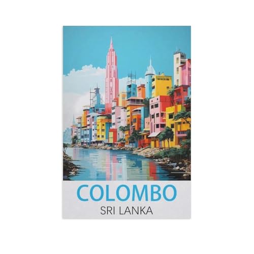 PGCKSK Diamond 5D DIY Diamond Painting，Colombo, Sri Lanka，3D-Stickerei Kreuzstich-Mosaik-Malerei-Dekor（50 x 60 cm/19.68 x 23.62 Zoll）-FO39 von PGCKSK