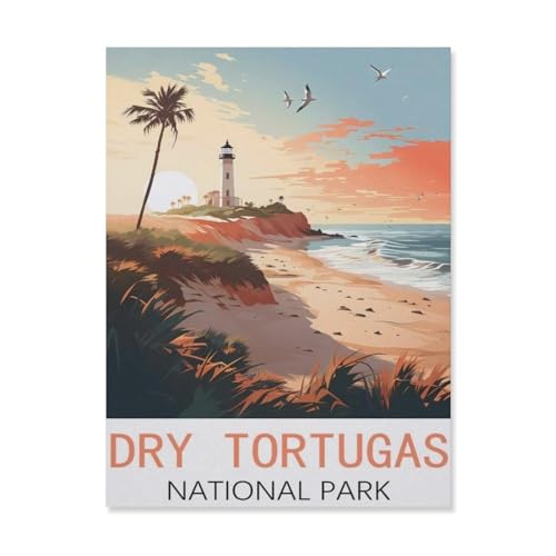 PGCKSK Diamond 5D DIY Diamond Painting，Dry Tortugas Nationalpark，3D-Stickerei Kreuzstich-Mosaik-Malerei-Dekor（30 x 40 cm/11.81 x 15.74 Zoll）-FM19 von PGCKSK