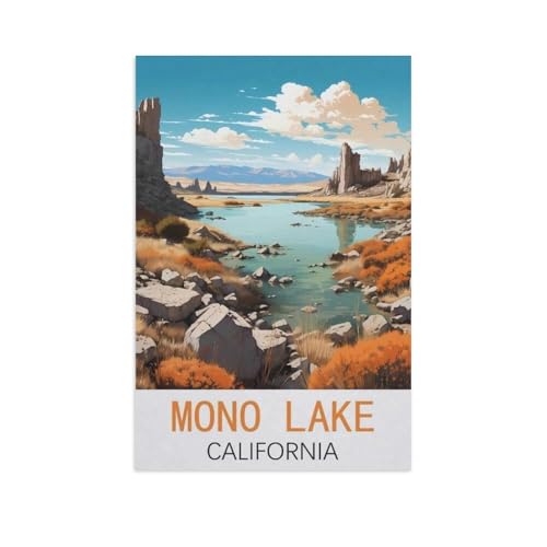 PGCKSK Diamond 5D DIY Diamond Painting，Mono Lake, Kalifornien，3D-Stickerei Kreuzstich-Mosaik-Malerei-Dekor（50 x 60 cm/19.68 x 23.62 Zoll）-FN99 von PGCKSK