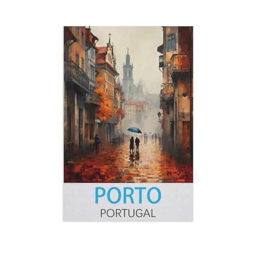 PGCKSK Diamond 5D DIY Diamond Painting，Porto, Portugal，3D-Stickerei Kreuzstich-Mosaik-Malerei-Dekor（40 x 50 cm/15.74 x 19.68 Zoll）-FO79 von PGCKSK