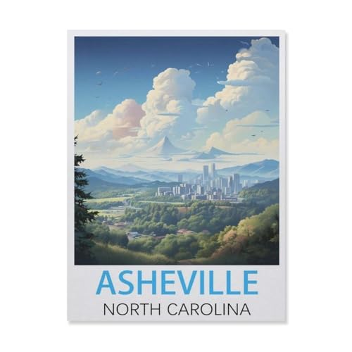 PGCKSK Diamond Painting，Asheville, North Carolina，Diamant Malerei Kunst Stickerei Kreuzstich Bilder Geschenk Wanddekoration（30 x 40 cm/11.81 x 15.74 Zoll）-FM73 von PGCKSK
