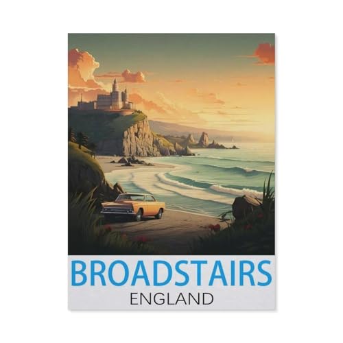 PGCKSK Diamond Painting，Broadstairs, England，Diamant Malerei Kunst Stickerei Kreuzstich Bilder Geschenk Wanddekoration（40 x 50 cm/15.74 x 19.68 Zoll）-DL42 von PGCKSK