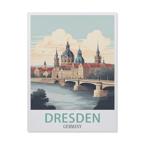 PGCKSK Diamond Painting，Dresden, Deutschland，Diamant Malerei Kunst Stickerei Kreuzstich Bilder Geschenk Wanddekoration（30 x 40 cm/11.81 x 15.74 Zoll）-DN42 von PGCKSK