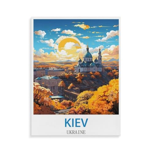 PGCKSK Diamond Painting，Kiew Ukraine，DIY 5d Diamant Painting Bilder, Diamant malerei Kits Malen nach Zahlen Wohnzimmer Bilder für die Inneneinrichtung(50x60cm)-W84 von PGCKSK
