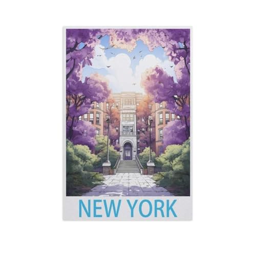 PGCKSK Diamond Painting，New York，Diamant Malerei Kunst Stickerei Kreuzstich Bilder Geschenk Wanddekoration（50 x 60 cm/19.68 x 23.62 Zoll）-FP93 von PGCKSK