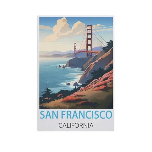 PGCKSK Diamond Painting，San Francisco, Kalifornien，Diamant Malerei Kunst Stickerei Kreuzstich Bilder Geschenk Wanddekoration（30 x 40 cm/11.81 x 15.74 Zoll）-FP33 von PGCKSK