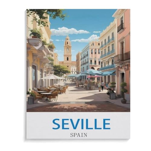 PGCKSK Diamond Painting，Sevilla Spanien，Diamant Malerei Kunst Stickerei Kreuzstich Bilder Geschenk Wanddekoration(40x50cm J30 von PGCKSK