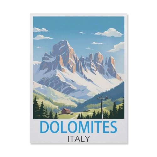 PGCKSK Dolomiten, Italien，DIY Diamant Stickerei volle Round Bohrer 5d DIY Diamant malerei mosaik dekoration（50 x 60 cm/19.68 x 23.62 Zoll）-FL6 von PGCKSK