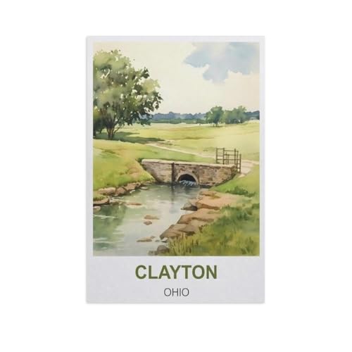 PGCKSK Full Round Drill 5d DIY Diamond Painting，Clayton, Ohio，Diamond Embroidery Wall Home Decoration Kids Gift（30 x 40 cm/11.81 x 15.74 Zoll）-GI3 von PGCKSK