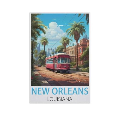 PGCKSK Full Round Drill 5d DIY Diamond Painting，New Orleans Louisiana，Diamond Embroidery Wall Home Decoration Kids Gift（40 x 50 cm/15.74 x 19.68 Zoll）-FQ3 von PGCKSK