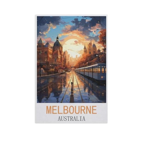 PGCKSK Melbourne, Australien，Diamant-Malerei-Sets für Erwachsene – 5D-Diamant-Malerei-Kit, Vollbohrer Diamant-Kunst-Kits für Zuhause Wanddekoration（30 x 40 cm/11.81 x 15.74 Zoll）-FO24 von PGCKSK