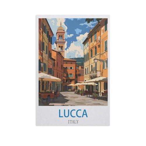 PGCKSK Round Diamond 5D DIY，Lucca, Italien，5d DIY Diamant Malerei Kreuzstich Mosaik Strass Home Decoration（30 x 40 cm/11.81 x 15.74 Zoll）-GD28 von PGCKSK