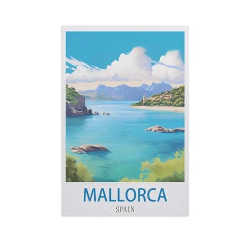 PGCKSK Round Diamond 5D DIY，Mallorca, Spanien，5d DIY Diamant Malerei Kreuzstich Mosaik Strass Home Decoration（40 x 50 cm/15.74 x 19.68 Zoll）-GE28 von PGCKSK