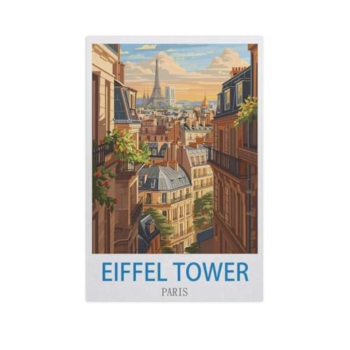 Round Diamond 5D DIY，Eiffel Tower, Paris，5d DIY Diamant Malerei Kreuzstich Mosaik Strass Home Decoration（50 x 60 cm/19.68 x 23.62 Zoll）-GF28 von PGCKSK