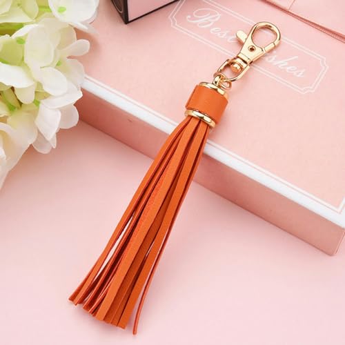 5 Stück Lange PU-Leder-Quasten, Schlüsselanhänger, Ringe, Fransen, Zubehör, DIY-Dekoration, Vorhang, Tasche, Quaste, Nähzubehör, 2 Stück, H 11 Orange 5 Stück Lange PU-Leder-Quasten, Schlüsselanhänger, Ringe, Fransen, Zubehör, DIY-Dekoration, Vorhang, Tasche, Quaste, Nähzubehör, 2 Stück, H 11 Orange von PGGOLF