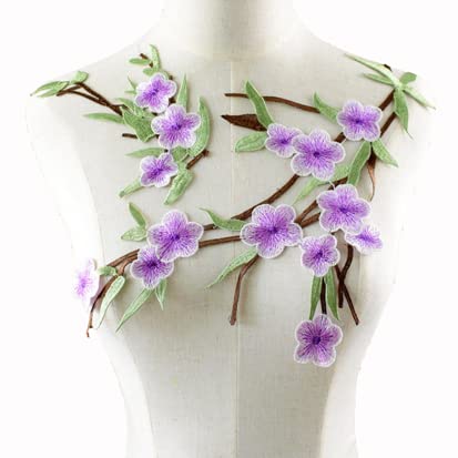 Bambus-Blumen-Applikation, Kleidung, Stickerei, Aufnäher, Spitze, Stoff, Aufkleber, zum Aufnähen, Basteln, Nähen, Reparatur, bestickt, NL060-Lila Bambus-Blumen-Applikation, Kleidung, Stickerei, Aufnäher, Spitze, Stoff, Aufkleber, zum Aufnähen, Basteln, Nähen, Reparatur, bestickt, NL060-Lila von PGGOLF
