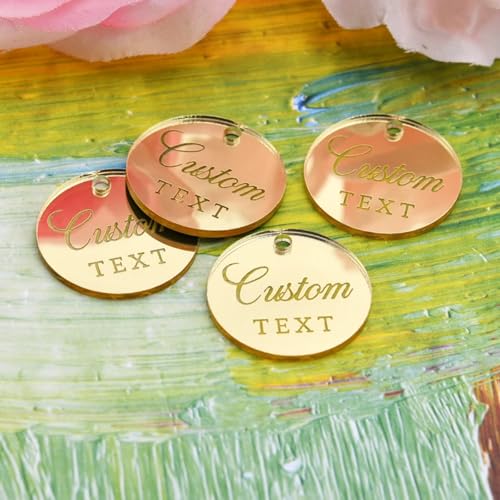 Personalisierte Verlobungsgeschenke, Acryl-Spiegelanhänger, personalisierte runde Spiegelanhänger, Valentinstagsgeschenke (50 Stück) von PGORSDOR