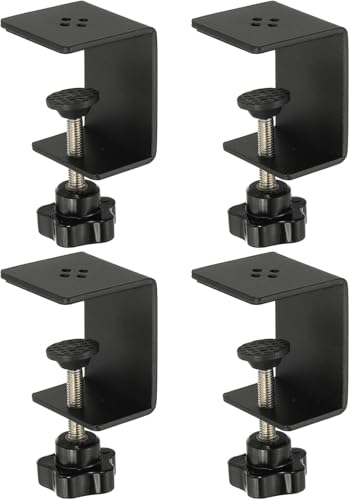 C-Klemmen, C-Klemmen-Feststellzange, C-Klemmen, robuste schwarze Metall-Tischklemme, verstellbare Tischklemme mit Schutzpolster for Befestigen von Acrylglas-, Kunststoff- und Holzplatten(Black) von PGPAYH
