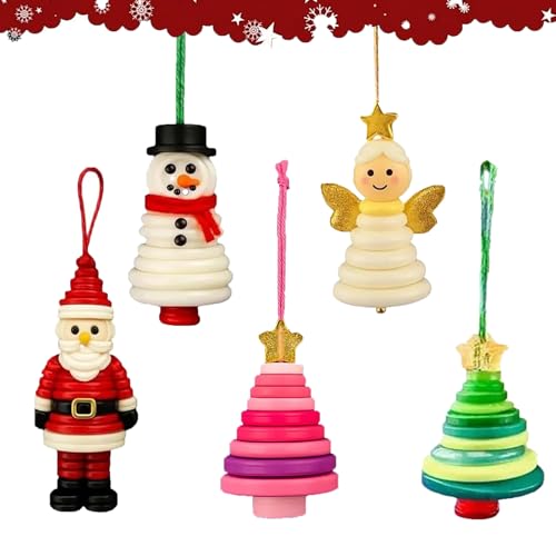 DIY Button Christmas Ornament Kit,Gifts for Xmas Tree Hanging Decorations,Fun Christmas Buttons Crafts Making Set, Hand-Assembled Fun Xmas Tree Hanging Decorations (5pcs) von PGSLPH