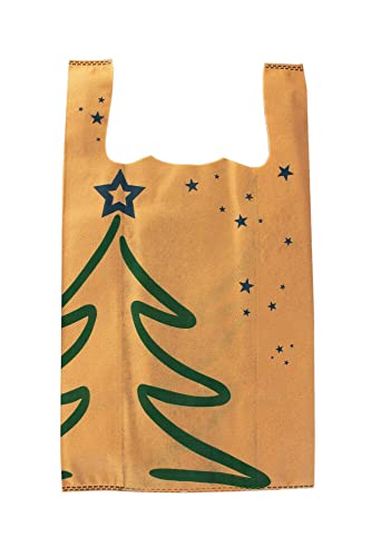 PGV Hemdchentragetaschen Tanne & Sterne aus Vlies Geschenktasche Weihnachten 25 + 12 x 45 cm (50 Stück) von PGV