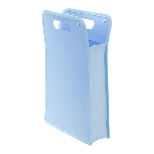 1/2 Stück Fächermappe A4 Kunststoff Akkordeon-Aktenordner Organizer mit Druckknopf for Klassenzimmer Büro Geschäft Zuhause Aufbewahrung(Blue 2Pcs) von PGVXEM