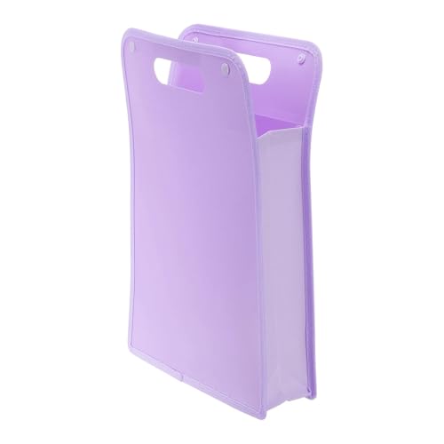 1/2 Stück Fächermappe A4 Kunststoff Akkordeon-Aktenordner Organizer mit Druckknopf for Klassenzimmer Büro Geschäft Zuhause Aufbewahrung(Purple 2Pcs) von PGVXEM